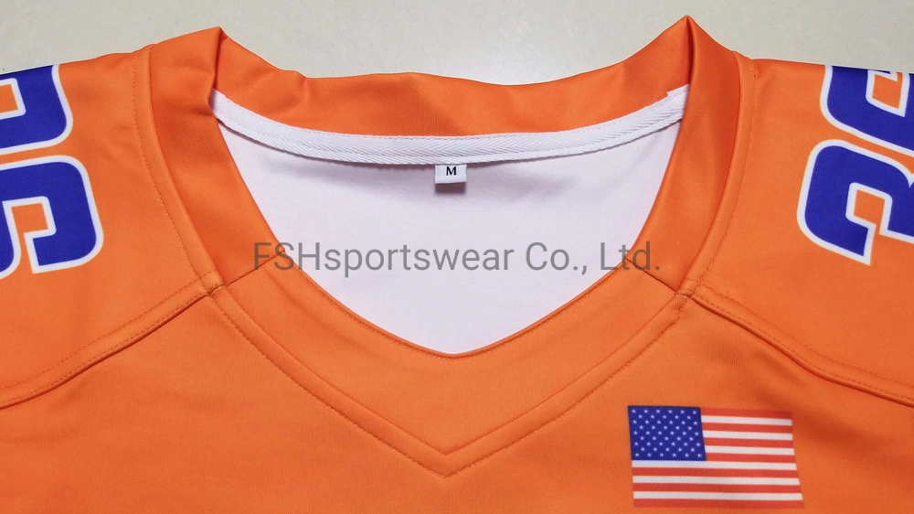 New Style Custom Made Sublimated Best Price Breathable American Football Jersey