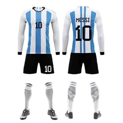 Uniforme de fútbol de Argentina de peso ligero de alta calidad hecho a medida, Kits de fútbol para equipo, traje de Jersey de fútbol para hombres