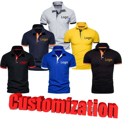 Logotipo personalizado Polo de hombre Ropa deportiva Camiseta de golf Tejido Pareja Polo