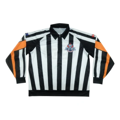 Jersey de árbitro de Hockey sobre hielo barato de diseño personalizado, camiseta de árbitro de Hockey por sublimación, camisetas de árbitro de Hockey para jóvenes