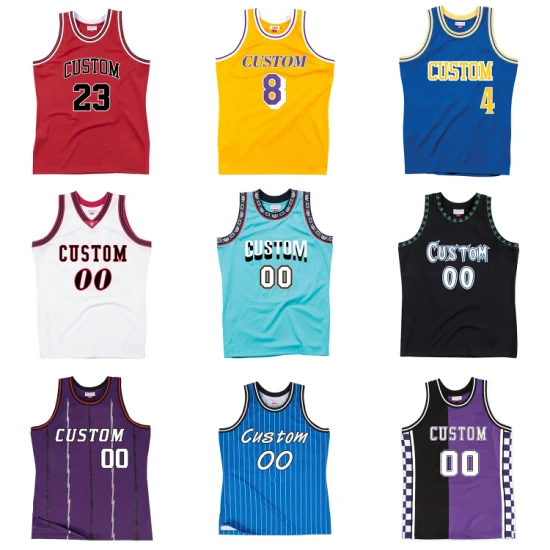 Baloncesto Desgaste Sublimación Reversible Práctica Jersey Camisetas Camiseta de baloncesto personalizada