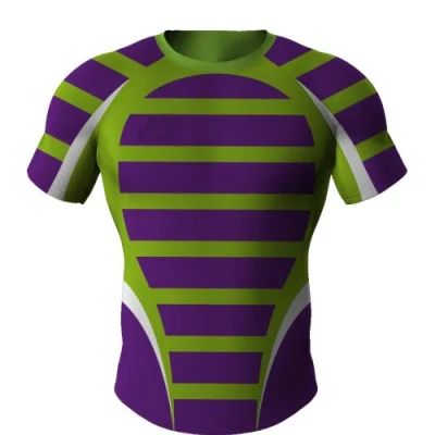 Camisetas de rugby personalizadas con impresión por sublimación de tinte para hombre