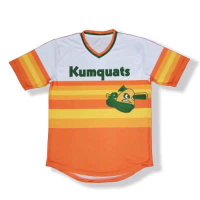 Camiseta de estilo uniforme de béisbol con bordado de impresión personalizada, camiseta de béisbol en blanco barata al por mayor, camiseta de ropa deportiva
